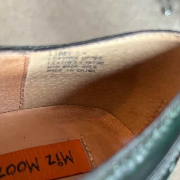 Miz Mooz Dark Green Leather platform Mules - Picture 4 of 4